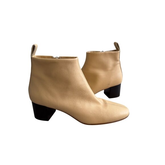 EVERLANE Beige Leather Ankle Booties Boots Size 8.5 - Picture 9 of 9